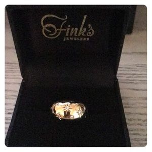 RARE David Yurman gold and diamond Solari ring